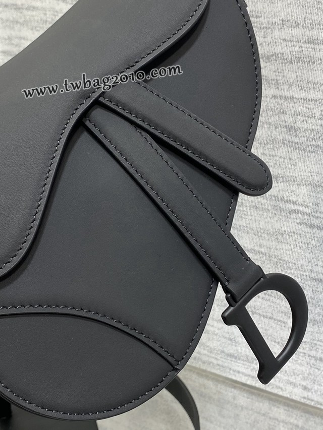 Dior专柜新款迪奥顶级原单原厂皮黑色磨砂小号经典马鞍包 djfk1081